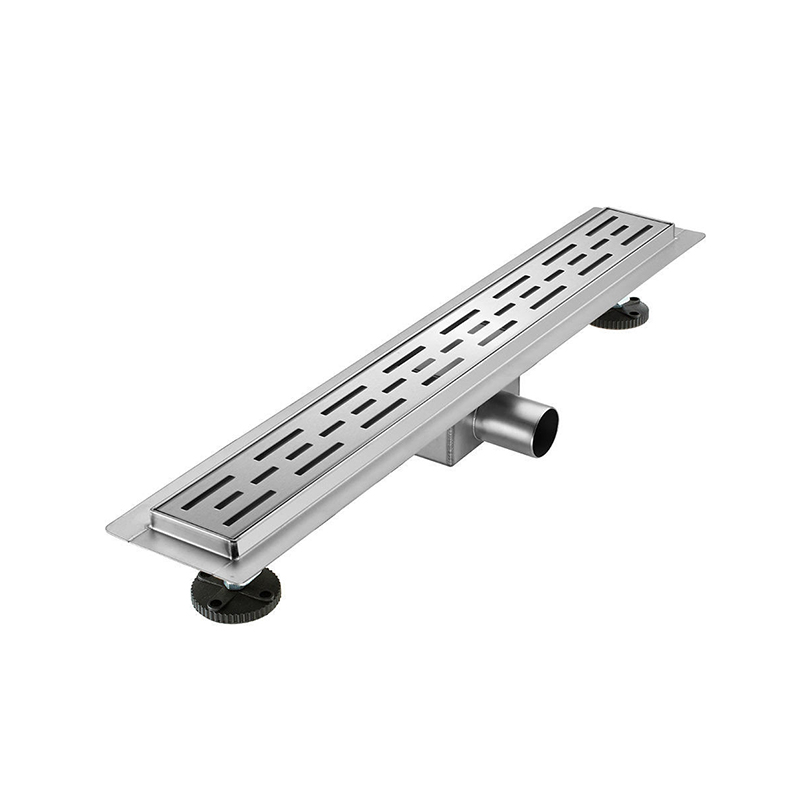 24 بوصة الحديثة الخطي الفولاذ المقاوم للصدأ 304 دش استنزاف شفة المضادة للرائحة مصفاة بلاط إدراج استنزاف الأرض للحمام الفندق