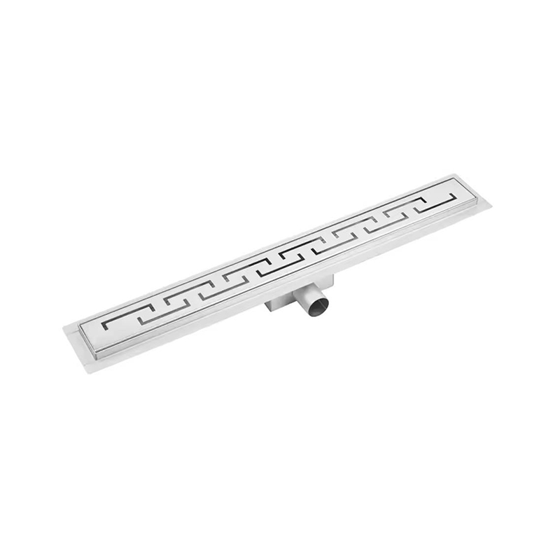 24 بوصة 304 الفولاذ المقاوم للصدأ خطي دش استنزاف شفة أفقية مضادة للرائحة مصارف أرضية منفذ جانبي للحمام فندق المنزل