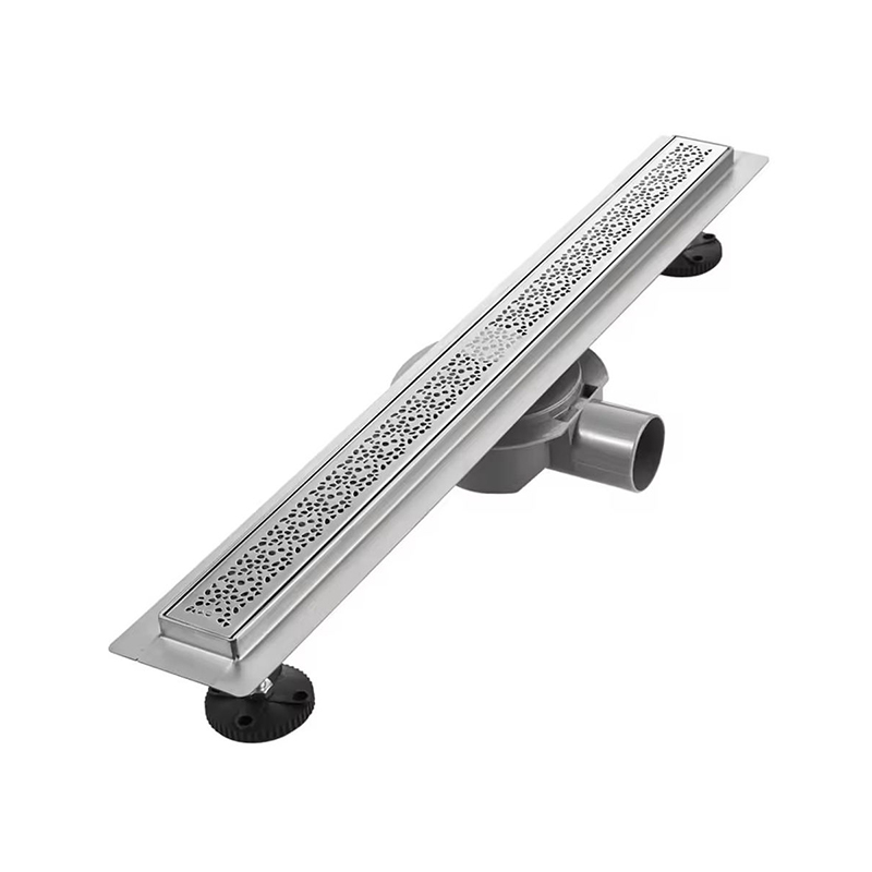 304 الفولاذ المقاوم للصدأ 24 بوصة 360 درجة خطي دش استنزاف شفة صر مصفاة قابلة للإزالة لحوض الاستحمام للفنادق الحمامات