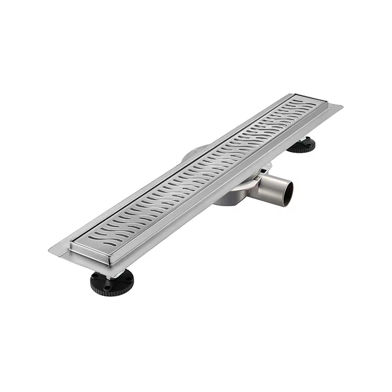 20 بوصة الحديثة 304 الفولاذ المقاوم للصدأ الخطي دش استنزاف 360 درجة الطابق استنزاف شفة الشعر مصفاة الفلتر لحوض الاستحمام للفنادق